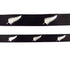 Black Satin Silver Fern Ribbon 25mm wide - ShopNZ
