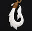 Maori Bone Whale Tail Hook Necklace with String Cord