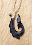 Maori Black Bone Fish Hook Necklace