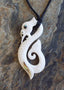 Maori Bone Manaia Necklace with Paua Trim