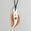 Curved Maori Bone Love Twist Necklace with Paua and Stain