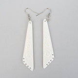 Maori Long Bone Drop Earrings - ShopNZ