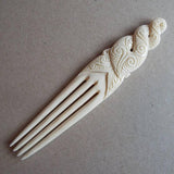 Maori Bone Pikorua Twist Heru Comb - ShopNZ