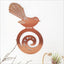 Brushed Copper Fantail on Koru Wall Art