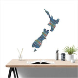 Aged Timber Look Map of NZ Wall Art - ShopNZ