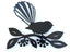 NZ Fantail on Pohutukawa Shaped Panel or Mirror