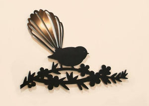 NZ Fantail on Manuka Mirror or Shaped Panel - ShopNZ