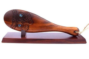 Carved Maori Patu on Stand - ShopNZ