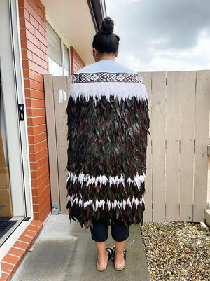 Chocolate Brown Maori Feather Korowai - ShopNZ