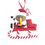 Clay Kiwi Santa on Sleigh Xmas Ornament