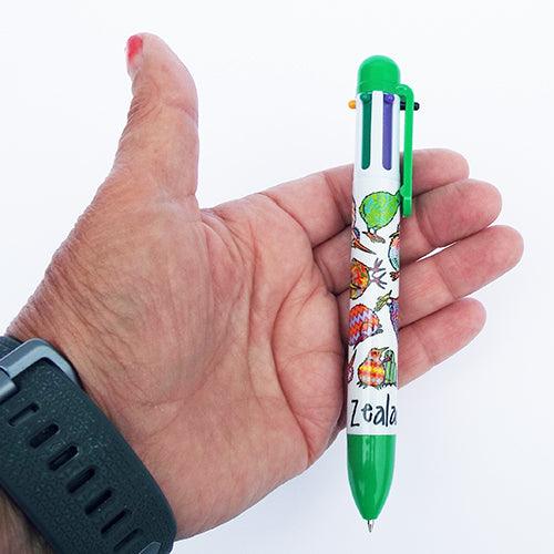 Cute NZ Kiwi Pen with 6 Ink Colours - ShopNZ