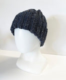 Dark Blue Hand Knitted Wool Beanie - ShopNZ