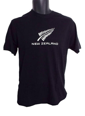 Black NZ Adult Silver Fern T-shirt - ShopNZ