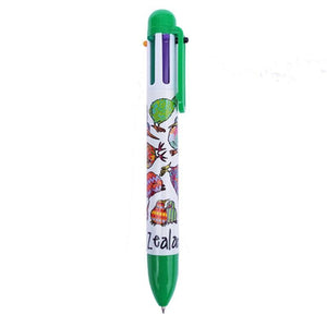 Cute NZ Kiwi Pen with 6 Ink Colours - ShopNZ