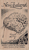 NZ Kiwi Bird Wooden Postcard - ShopNZ
