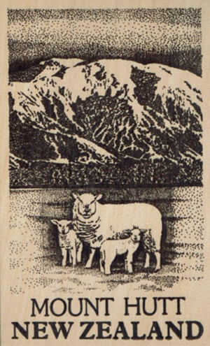 Mt Hutt NZ Sheep Wooden Postcard - ShopNZ