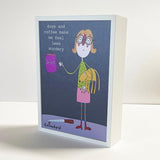 Funny Wall Art Block - Dogs and Coffee Make Me Less Murdery - ShopNZ