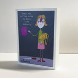 Funny Wall Art Block - Dogs and Coffee Make Me Less Murdery - ShopNZ