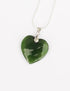 Genuine NZ Greenstone Heart Necklace on Silver Chain - ShopNZ