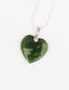 Genuine NZ Greenstone Heart Necklace on Silver Chain