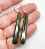 5cm long Genuine NZ Greenstone Earrings - ShopNZ