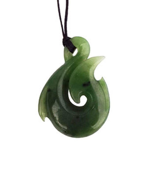 Small Greenstone Fish Hook Necklace - ShopNZ
