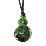 Genuine NZ Greenstone 4cm Twist Koru Necklace - ShopNZ