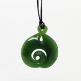 NZ Greenstone Twist with Inner Koru Necklace - ShopNZ