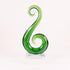 Green Glass Maori Koru Hook Ornament or Trophy - ShopNZ