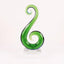 Green Glass Maori Koru Hook Ornament or Trophy
