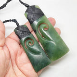 Genuine NZ Greenstone Toki with Inner Koru Necklace - ShopNZ