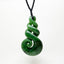 Large 9cm NZ Greenstone Triple Twist Necklace with Koru