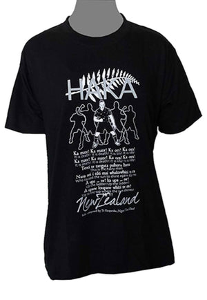 Black NZ Rugby Maori Haka T-shirt - Kids and Adults - ShopNZ