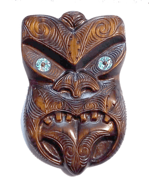 Heavily Carved Extra Large Maori Wheku Mask - ShopNZ