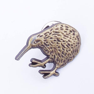 Textured NZ Kiwi Bird Pinback Badge - ShopNZ