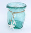 Blue Bubble Glass Jar with Starfish Trim