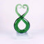 NZ Maori Green Glass Kissing Koru Ornament or Trophy