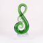 Pretty Green Glass Maori Double Koru Ornament or Trophy