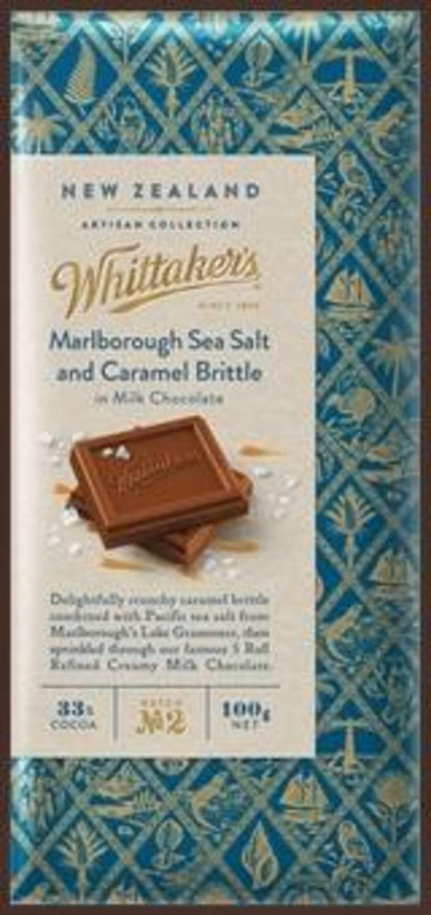 Whittakers Artisan Chocolate - Marlborough Sea Salt and Caramel Brittle - ShopNZ