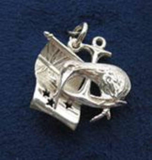 New Zealand Flag, Anchor & Kiwi Pendant/ Charm - ShopNZ