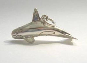 Sterling Silver Orca Killer Whale Charm - ShopNZ