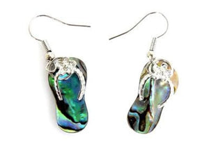 NZ Paua Shell Jandal Earrings - ShopNZ