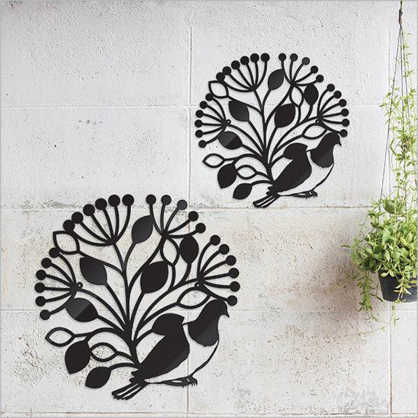 Kereru Wood Pigeon Pohutukawa Circle Outdoor Art - ShopNZ