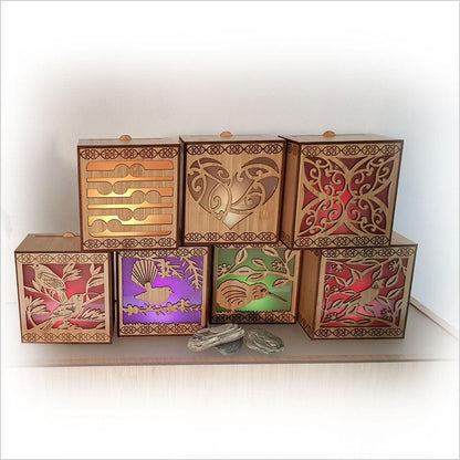 Kiwi and Pohutukawa LED Tealight Lantern - ShopNZ