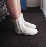 Cream NZ Sheepskin and Wool Slipper Socks - ShopNZ