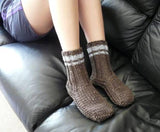 Brown NZ Sheepskin and Wool Slipper Socks - ShopNZ