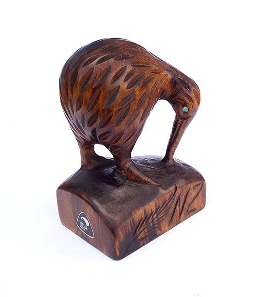 Large Carved Wooden Kiwi Bird - ShopNZ