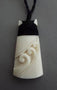 Maori Bone Toki Necklace with Koru