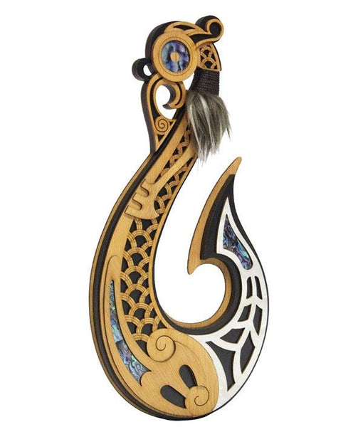 art made from fish hook Maori Manaia Fish Hook Wall Art – ShopNZ