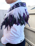 Maori Purple and White Short Korowai - ShopNZ